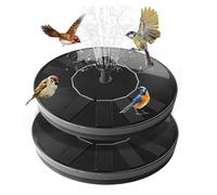 Lot de 2 fontaines solaires pour extérieur, 16 cm, avec 4 buses, pompe à eau solaire, flottante, pompe à eau pour extérieur, bassin, piscine, jardin, bain d'oiseaux, jeu d'eau
