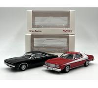 Lot de 2 Ford Gran Torino Starsky & Hutch + Charger Fast & Furious 1/43 NOREV