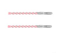 Lot de 2 forets à béton de maçonnerie de 200 mm de long avec pointes en carbure avec tige carrée pour une prise en main sûre et un perçage efficace sur plusieurs surfaces (12 mm)