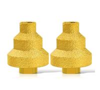 Lot de 2 forets à chanfreiner biseauté diamant pour meuleuses d'angle, foret conique pour trous existants, élargissement de trous, ouvre-trou 20-35-50 mm pour adaptateur de filetage M10