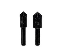 Lot de 2 forets à Fraiser pour Fraise à 90 degrés, 1/4" hexagonale, 7 cannelures