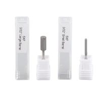 Lot de 2 forets à ongles en acier au tungstène, outils de pédicure de manucure, compatibilité durable interchangeable tête de perceuse à ongles pour salon de manucure