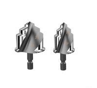 Lot de 2 forets étagés HSS pour extension de tuyau d'eau 20/25/32 mm avec tige hexagonale de 6,35 mm, compatible avec perceuses électriques pour applications de plomberie (20 + 32 mm)