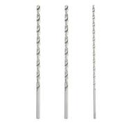 Lot de 2 forets hélicoïdaux à bois de 200 mm x 6 mm et 1 foret hélicoïdal HSS de 200 mm x 4 mm, extra long à tige directe, outil de perçage à tige ronde.