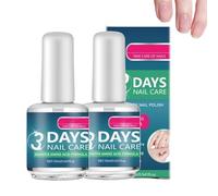 Lot de 2 fortifiants pour ongles abîmés, renforceur de vernis à ongles transparent et réparateur de couche de base/top coat soin vernis durcisseur ongle extra fort et brillance à la kératine,16ml