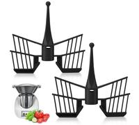 Lot de 2 Fouet pour Thermomix TM5/TM6/TM31 pour Monsieur Cuisine Smart Lidl Silvercrest,Accessoire Fouet Monsieur Cuisine,Fouet Batteur Papillon pour Accessoires Monsieur Cuisine Connect (Noir)
