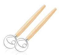 Lot de 2 fouets danois pour pâte à pain au levain