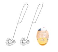 Lot de 2 fouets en acier inoxydable fouet plat pour la maison, la boulangerie, mélanger le beurre, les œufs, le chocolat, le lave-vaisselle