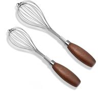 Lot de 2 fouets inox pro : poignée confortable, 22 et 24 cm, pour battre et mousser.