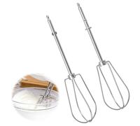 Lot de 2 fouets mélangeurs en acier inoxydable Kit fouets fils montage batteur Quick Mix Mélangeur à oeufs Batteur universel pour œufs à la crème farine gâteau outil de cuisine pour batteur à main