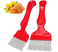 Lot de 2 Fourchettes de Découverte en Acier Inoxydable 304 | 21 dents, Fourchettes à miel, Outil d'abeille pour récolte du miel, Accessoires de recouvrement