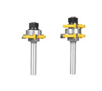 Lot de 2 fraises à bois à tige de 6/6,35/8/12/12,7 mm, 35/47,6 mm, for le travail du bois(8x35x6.35)