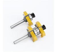 Lot de 2 fraises à bois avec tige de 8 mm pour fraisage à rainure et languette - 1-1/2 pour outils de travail du bois