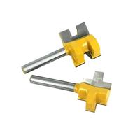 Lot de 2 fraises à tenon à rainure en T, tige de 6 mm, couteau à découper, fraises à dents carrées for outils à bois, travail du bois, MC01004-6
