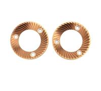Lot De 2 Fraises Plates For Moulin À Café 64 Mm, Plaquées Titane, Multi-usages, For Modèles DF64, DF64P, DF64E, DF64V, Compatibles Avec Ceado E5P, E6P, E37J
