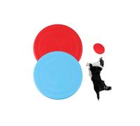 Lot de 2 frisbees en caoutchouc naturel pour chien, jouet pour chien, disque de lancer en caoutchouc durable, 1,2 m