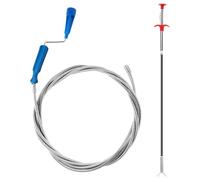 Lot de 2 Furet Deboucheur Canalisation Professionnel 3m & 0,6m Deboucheur wc Déboucheur canalisation Furet Plomberie Deboucheur evier Sonde De Debouchage Pour WC Evier Canalisation