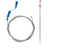 Lot de 2 Furet Deboucheur Canalisation Professionnel 3m & 0,6m Deboucheur wc Déboucheur canalisation Furet Plomberie Deboucheur evier Sonde De Debouchage Pour WC Evier Canalisation