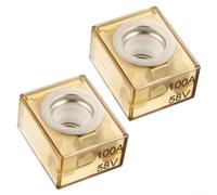 Lot de 2 fusibles terminaux étanches IP66 MRBF avec courant nominal de 100 300 A pour protection de circuit d'alimentation marine, camping-car, grue et CC (100 A)