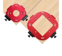 Lot de 2 gabarits de défonceuse d'angle 8 en 1 pour le travail du bois R10 R15 R20 R25 R30 R35 R40 R50