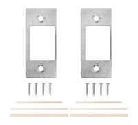 Lot de 2 gâches d'alignement de pêne dormant pour un fonctionnement fluide des serrures de porte (argenté)