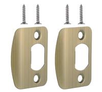Lot de 2 gâches de porte universelles en acier inoxydable avec 4 vis de 2 cm pour portes (bronze antique) 6,3 x 4,5 cm