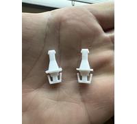 Lot de 2 gâches de rechange compatibles avec les verrous de couvercle Brabantia Touch Bin (lot de 2). Les couleurs peuvent varier en blanc ou en noir