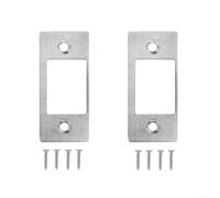 Lot de 2 gâches pour grand trou et cadre à bord étroit compatible avec les portes en acier inoxydable avec réparation pour portes mal alignées SI (vis argentées)