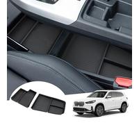 [Lot de 2] GAFAT Compatible avec BMW X1 U11 iX1 / X2 U10 iX2 2023 2024 2025 Boîtes de Rangement pour Console Centrale, X1 U11 2024 Organiseur Rangement en Caoutchouc Souple TPE, Accessoires X1 U11