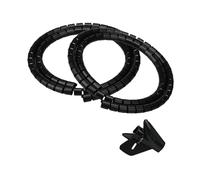 Lot de 2 gaines de rangement de câbles flexibles et extensibles - Noir - Diamètre : 10 mm