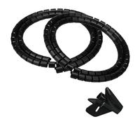 Lot de 2 gaines de rangement de câbles flexibles et extensibles - Noir - Diamètre : 20 mm