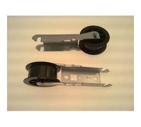 Lot de 2 galets poulies tendeurs et supports Sèche-linge (06017597 40004610 CANDY HOOVER FAGOR FAGPR VESTEL ZEROWATT)