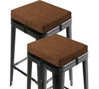 Lot de 2 Galettes de Chaise Carrés Antidérapants - Coussins de Chaise for Tabourets de Bar avec Attaches et Housse Lavable(29,30x3cm/12x1in)