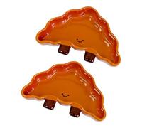 Lot de 2 gamelles compactes en céramique pour petits animaux comme les hamsters et chinchillas avec base ferme et design élégant