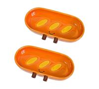Lot de 2 gamelles compactes en céramique pour petits animaux comme les hamsters et chinchillas avec base ferme et design élégant