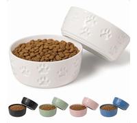 Lot de 2 gamelles en céramique avec Anneaux antidérapants - 12,7 cm de diamètre x 5,1 cm de Haut - Gamelles en céramique pour Petits Chiens - Gamelles de Nourriture et d'eau pour Chien de Petite