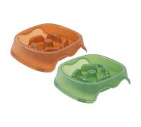 Lot de 2 gamelles uniques pour chat qui ralentit l'alimentation pour une meilleure santé