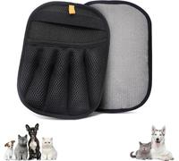 Lot de 2 Gant Anti Poils Animaux Réutilisable - Gant Poils Animaux Double Face pour Chat & Chien, Ramasse Poils Animaux, Gant Poil Chat pour Toilettage et Enlever les Poils de Chat sur Meubles et Vête