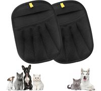 Lot de 2 Gant Poils Animaux Double Face Réutilisable - Gant Poil Chat & Chien, Gant de Toilettage pour Chat et Chien, Ramasse Poils Animaux, Gant Pour Enlever les Poils de Chat sur Meubles et Vêtement