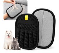 Lot de 2 gants anti-poils pour animaux - Pour poils de chiens et de chats | Enlève vite les poils d'animaux sur canapé, vêtements et lit - réutilisable pour l'entretien quotidien
