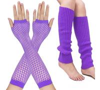 Lot de 2 gants de conduite et de pêche en filet + chaussette de mollet, gants de protection solaire pour femme, gants élastiques anti-UV pour femmes, mitaines courtes, longues et élastiques