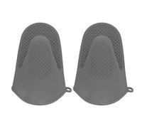 Lot de 2 Gants de Cuisine de 20 Cm, de Cuisine Résistant à la Chaleur élevée, Gants de Four épais et Manique avec en Silicone Antidérapante pour la Cuisson (Grey)