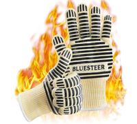 Lot de 2 gants de cuisine, résistants à la chaleur à 540 degrés, gants de cuisine antidérapants en silicone avec doigts, gants de barbecue pour cuisine/pâtisserie