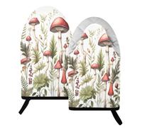 Lot de 2 gants de cuisine résistants à la chaleur en forme de feuilles de champignon - Mini gants de cuisine courts en coton matelassé avec poignée antidérapante, maniques isolées épaisses pour la