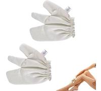Lot de 2 gants de lavage pour la douche, gants de gommage en soie pour le corps, brosse à récurer la peau, gants en soie brute, pour enlever les peaux mortes pour le bain, le spa, le massage du dos