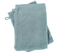 Lot de 2 gants de toilette 16x21 cm 100% coton 500 g/m² CHARM bleu Olympique