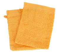 Lot de 2 gants de toilette 16x21 cm 100% coton peigné ALBA or