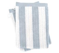 Lot de 2 gants de toilette 16x21 cm EFFICIENCE STRIPES bleu capri
