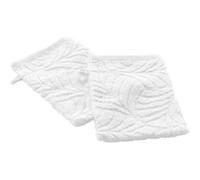 Lot de 2 Gants de Toilette "Madeira" 15x21cm Blanc Blanc G