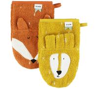 Lot de 2 gants de toilette Mr. Lion et Mr. Fox